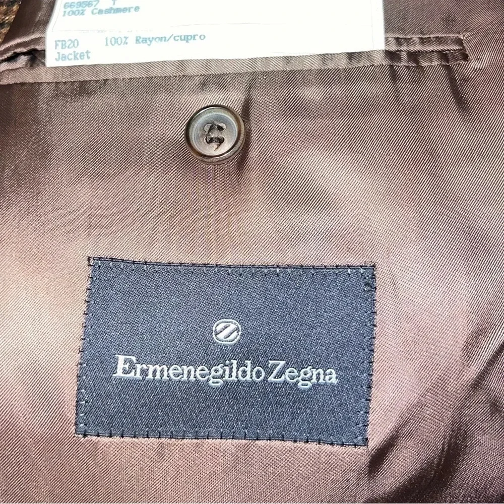 Ermenegildo Zegna/beercroft & bull, 42L cashmere plaid, button front sports coat